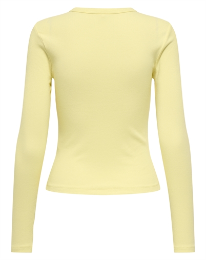 Only - ONLVal Life O-Neck Langærmet Top - Bright White